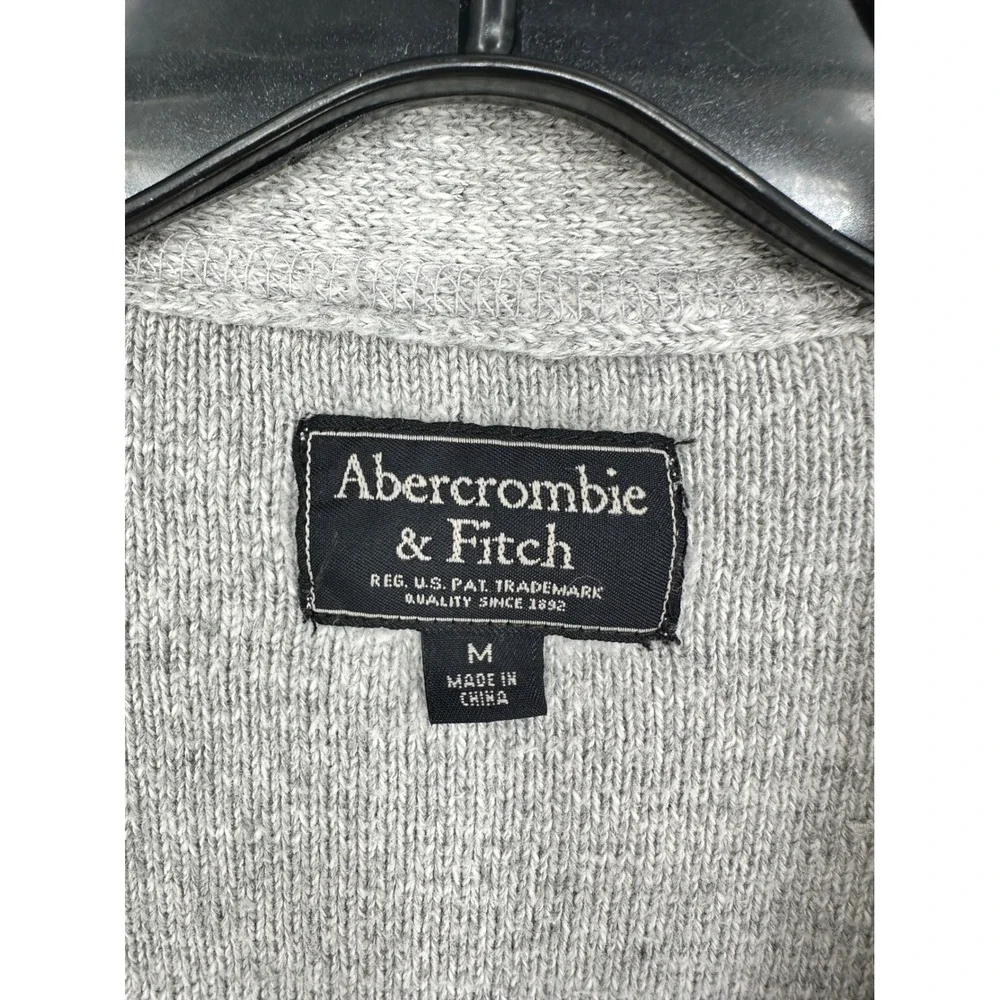 Abercrombie & Fitch Mens Gray Cotton Button Front‎ Cardigan Sweater Size M
